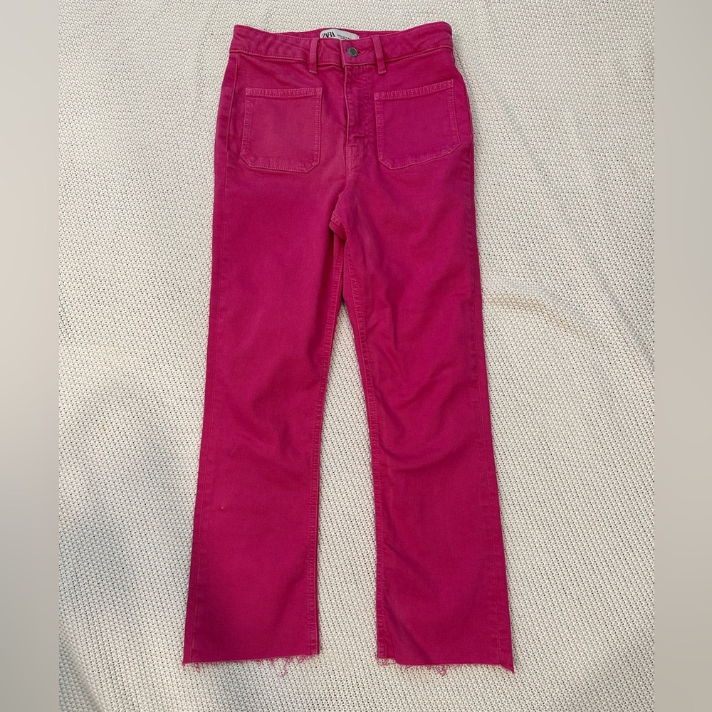 ZARA PINK WOMENS JEANS SIZE 2